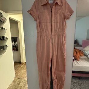 Celebrity Pink Coral Short-Sleeve Jumpsuit